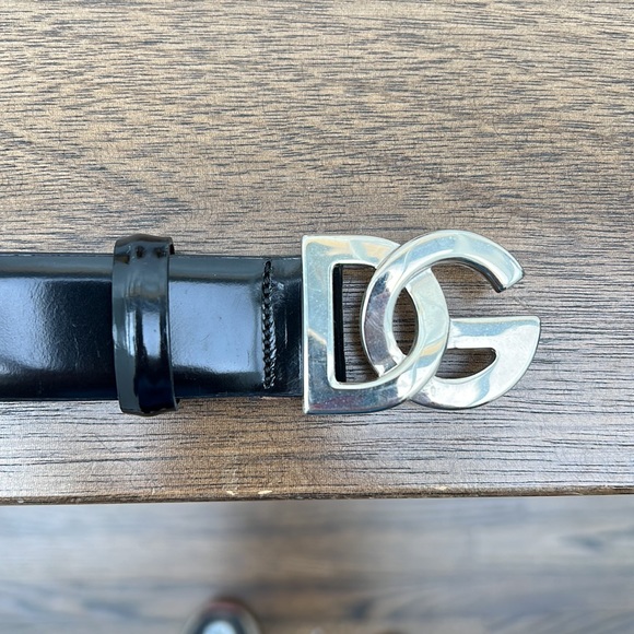 Dolce and Gabbana black and silver vintage interlocking belt - Picture 8 of 9